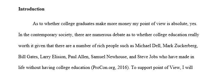 College graduates makes more money