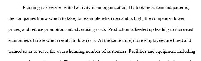 Compare and contrast the operational and managerial impacts of the aggregate planning decisions