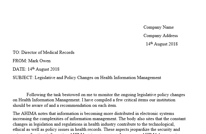 Compare standards and regulations for healthcare documentation