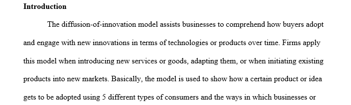 Compare the innovation along Roger’s Diffusion of Innovation model