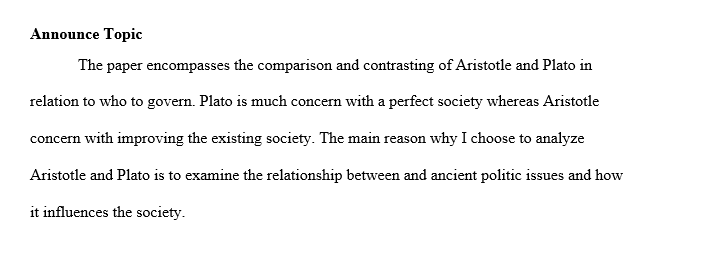 Comparing and contrasting the political views of two philosophers.