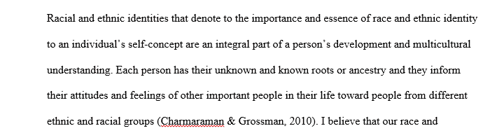 Consider your racial/ethnic heritage; reflect upon your known and unknown ancestry