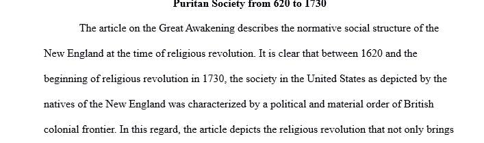 Describe Puritan social group structure/hierarchy