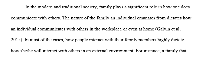 Describe how your family has influenced your communication style.
