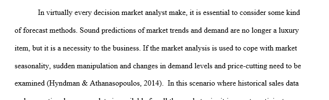 Describe the differences between the forecasting methods that can be used.