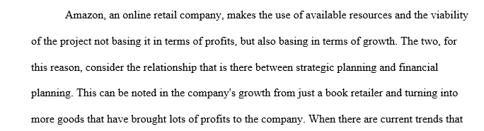 Describe the relationship between strategic and financial planning