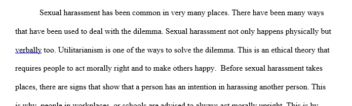 Determining a Proactive Response to Sexual Harassment