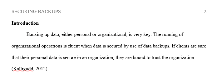 Discuss the issue of securing backups