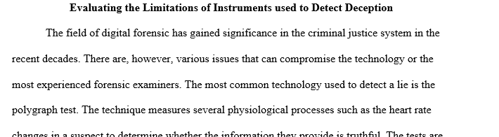Evaluating the limitations of instruments used to detect detection