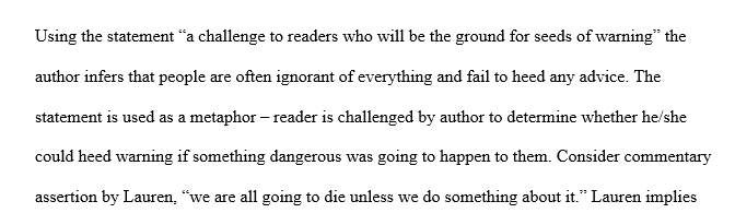 Explain what you believe Steinem could mean by a challenge to readers