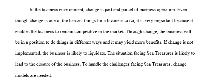 Explain which change model you would follow for the short and long-term change
