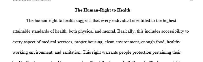 First principles of health justice: a human right to be healthy