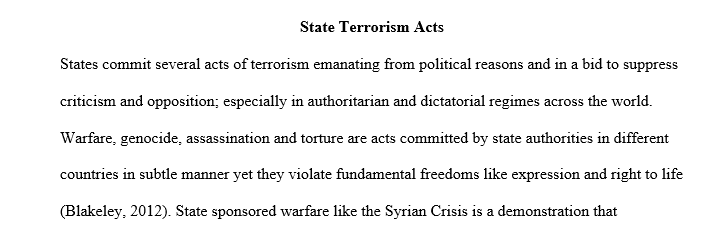 How are these state terrorist methods related