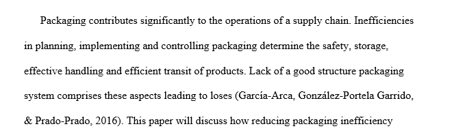 How can reducing packaging inefficiencies improve the performance of a logistics system