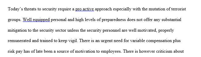 How might these employees be motivated to provide the security that travel threats now demand