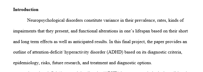 How the disorder develops over time without treatment