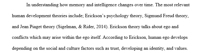 Identify and describe at least two domains of human development
