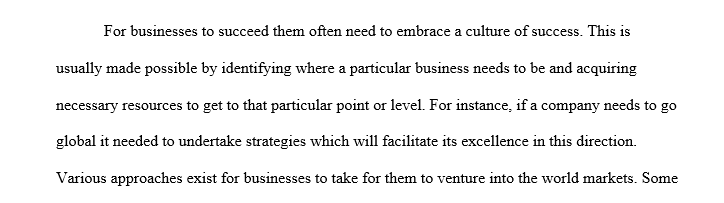 Identify the strategies for entering into the global market