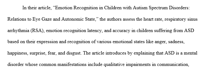 Infant and Toddler Disorders Scholarly Article Review