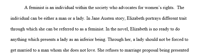 Is Elizabeth Bennet what could be called an early feminist figure in Jane Austen pride and prejudice