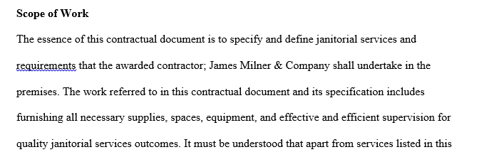 List and discuss the contents in your awarded contract file.