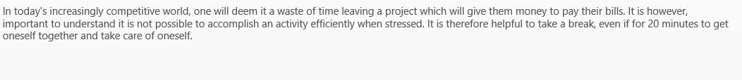 PowerPoint presentation that explains the top five ways you manage or relieve stress
