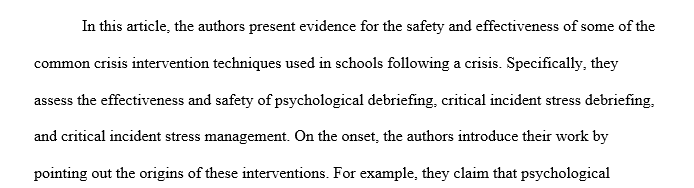 Psychologists have become more proactive when it comes to addressing issues related to traumatic events