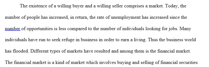 Question or issue bearing on U.S. financial markets and institutions