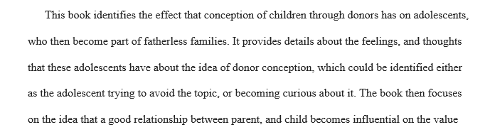 Select any topic of their choice relating to families.