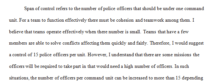 Span of Control and Practical Reflection