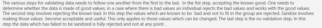 State effective strategies for validating and reporting data.
