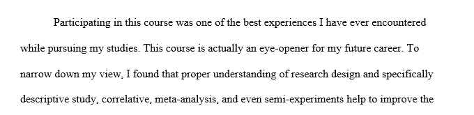 Summarize three important insights related to your learning experience