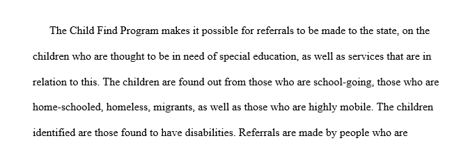 The Early Intervention Program for Infants and Toddlers with Disabilities