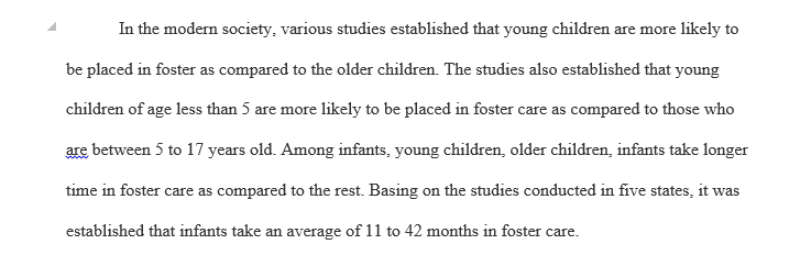 The Effects of Foster Care Placement on Young Children's Mental Health