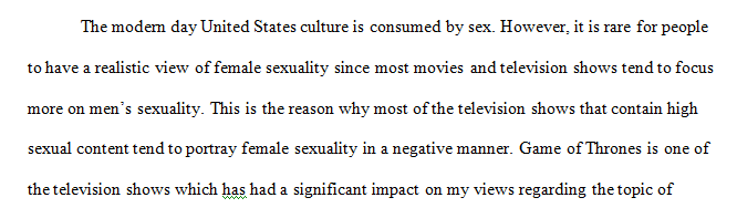 The Influence of Game of Thrones on Sexuality
