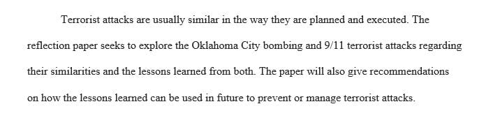 The similarities and differences between the Oklahoma City Bombing and 9 11 terrorist attacks