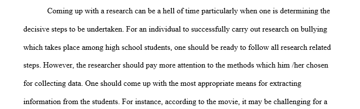 The student’s guide to research that you would need in order to analyze bullying