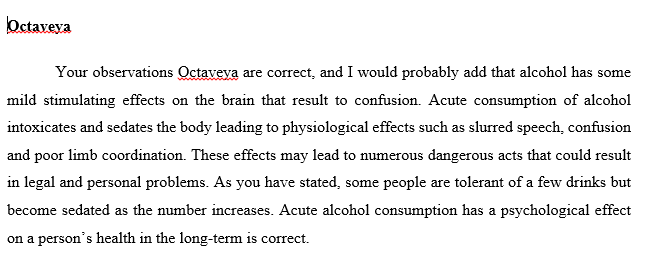 What are some of the chronic and acute physiological effects of alcohol use