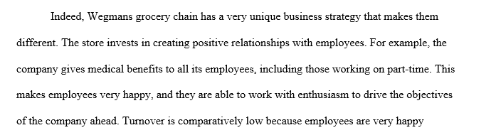 What do think is Wegmans Food Markets does to keep employees on-board compared to most supermarkets