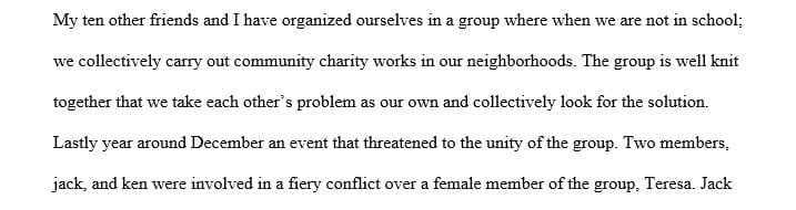 What do you think led to your role in the ingroup or outgroup