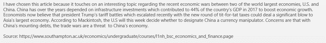 What is the relationship between the article and the course content