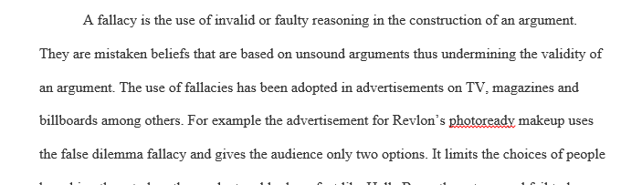 Why do you think the advertisers used that fallacy in the ad
