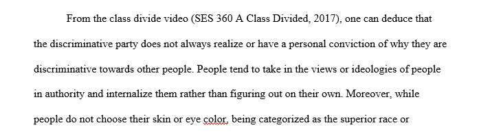Write a reflection paper on race