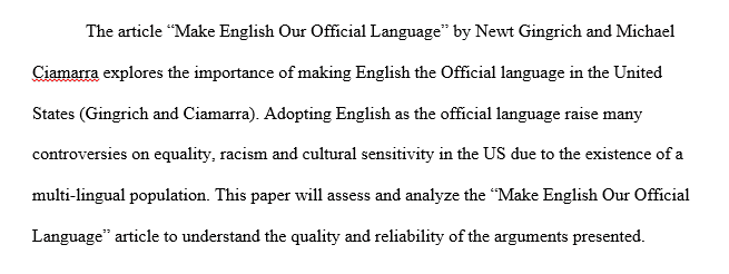 Write a summary and rhetorical analysis/critique of one of the following argumentative articles