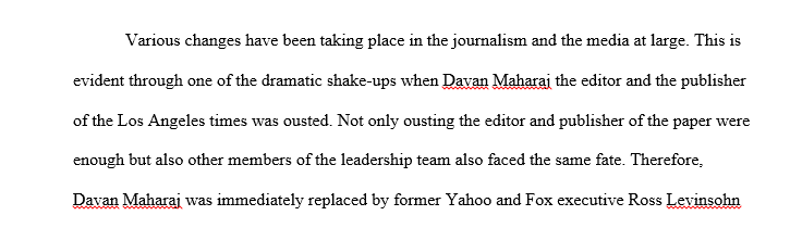 Write a summary of an article from a trade publication (Journalism)