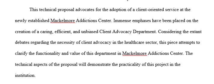 You have been hired to manage a particular aspect of the new adult addictions center