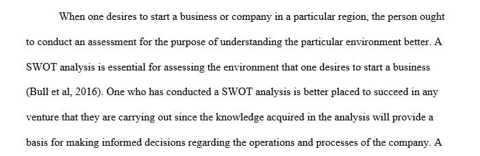 2-3 page paper doing a SWOT analysis on our american company importing wheat into Egypt