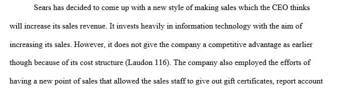 Analyze Sears using the competitive forces and value chain models