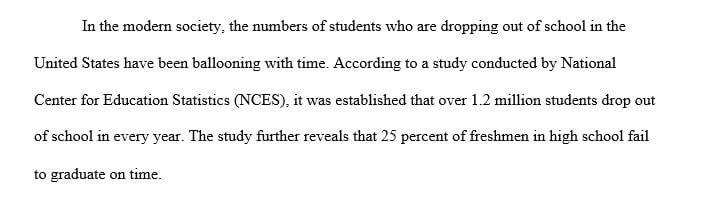 Create a hypothetical case study of a student at risk of dropping out of school
