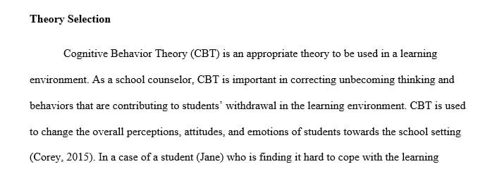 Create three comments or questions for each of these theories that you would use